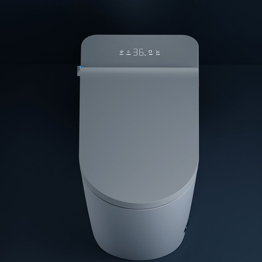 Contemporary White Leak-Proof Ceramic Foot Sensor Smart Toilet Clearhalo 'Bathroom Remodel & Bathroom Fixtures' 'Bidets' 'Home Improvement' 'home_improvement' 'home_improvement_bidets' 'Toilets & Bidets' 7438342