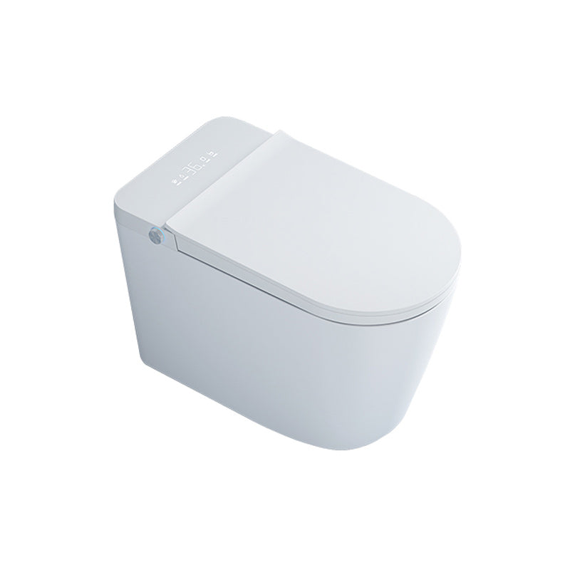 Contemporary White Leak-Proof Ceramic Foot Sensor Smart Toilet Clearhalo 'Bathroom Remodel & Bathroom Fixtures' 'Bidets' 'Home Improvement' 'home_improvement' 'home_improvement_bidets' 'Toilets & Bidets' 7438344