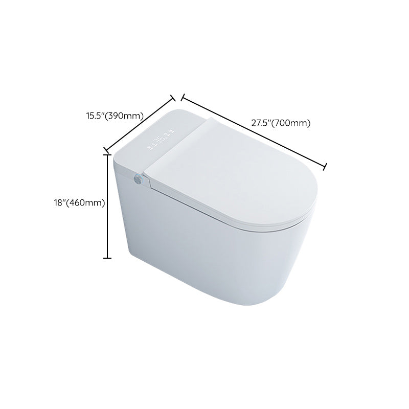 Contemporary White Leak-Proof Ceramic Foot Sensor Smart Toilet Clearhalo 'Bathroom Remodel & Bathroom Fixtures' 'Bidets' 'Home Improvement' 'home_improvement' 'home_improvement_bidets' 'Toilets & Bidets' 7438355