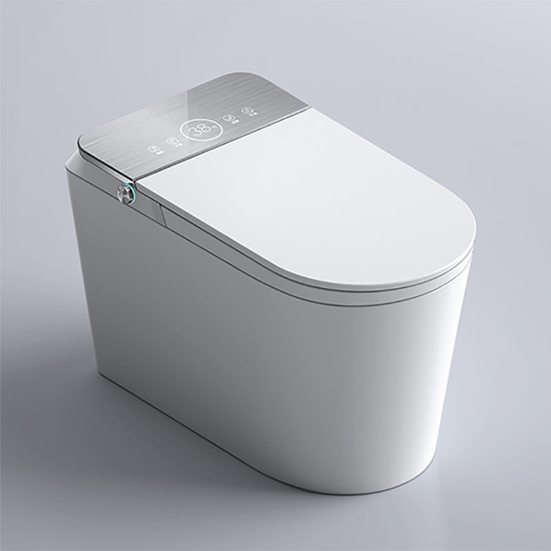 Contemporary Floor Mount Bidet Elongated Foot Sensor Ceramic Heated Seat Clearhalo 'Bathroom Remodel & Bathroom Fixtures' 'Bidets' 'Home Improvement' 'home_improvement' 'home_improvement_bidets' 'Toilets & Bidets' 7443459