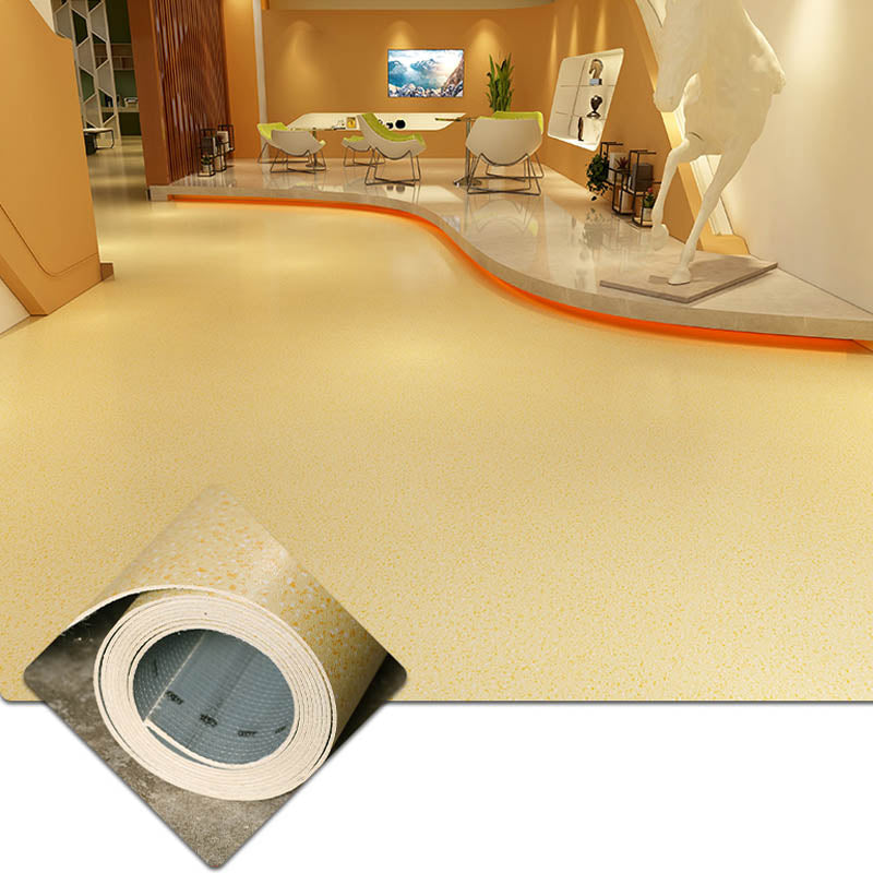 PVC Flooring Self-Stick Waterproof Fire Resistant PVC Flooring Yellow Clearhalo 'Flooring 'Home Improvement' 'home_improvement' 'home_improvement_vinyl_flooring' 'Vinyl Flooring' 'vinyl_flooring' Walls and Ceiling' 7443722