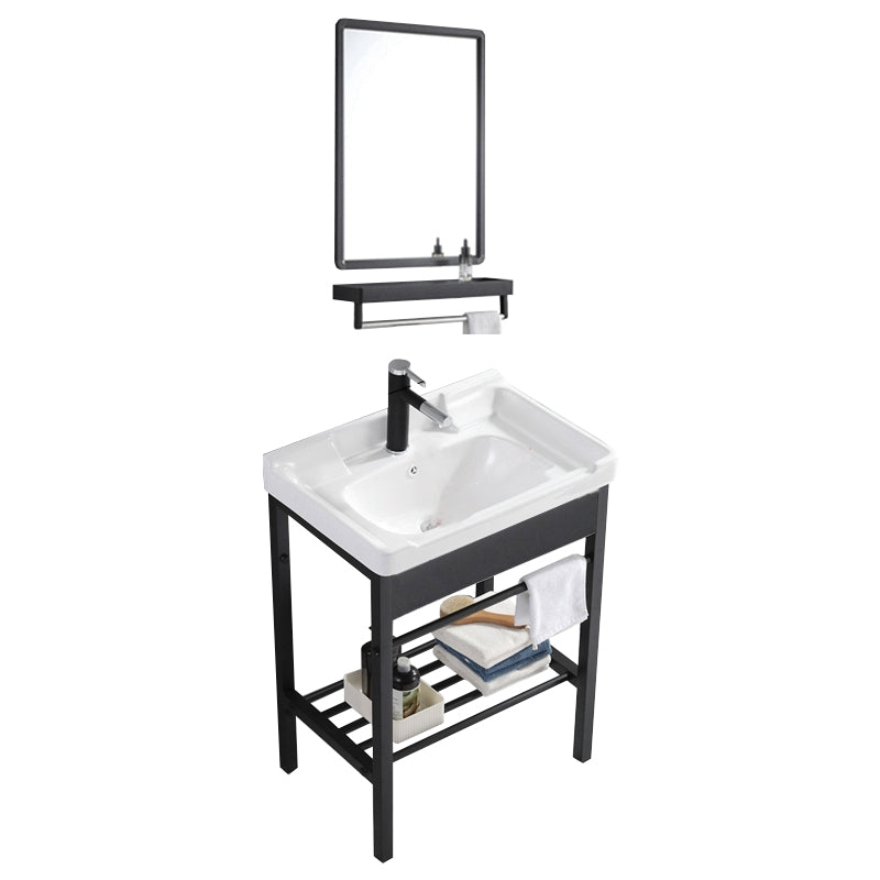 Freestanding Bathroom Vanity Modern Faucet Included Bathroom Sink Vanity Vanity & Faucet & Mirrors Clearhalo 'Bathroom Remodel & Bathroom Fixtures' 'Bathroom Vanities' 'bathroom_vanities' 'Home Improvement' 'home_improvement' 'home_improvement_bathroom_vanities' 7444192