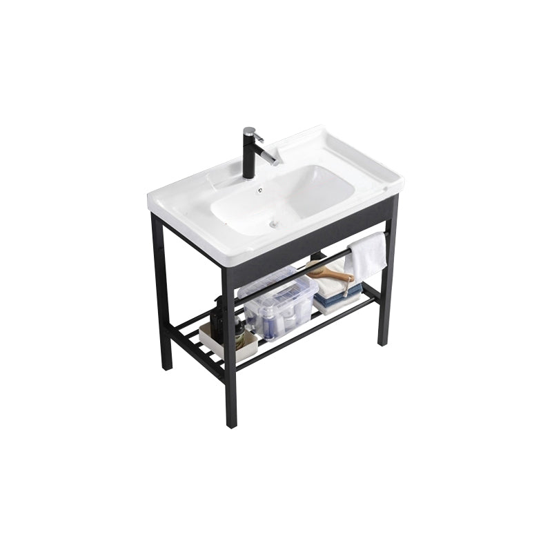 Freestanding Bathroom Vanity Modern Faucet Included Bathroom Sink Vanity Vanity & Faucet Clearhalo 'Bathroom Remodel & Bathroom Fixtures' 'Bathroom Vanities' 'bathroom_vanities' 'Home Improvement' 'home_improvement' 'home_improvement_bathroom_vanities' 7444197