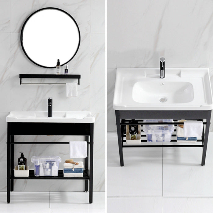 Freestanding Bathroom Vanity Modern Faucet Included Bathroom Sink Vanity Clearhalo 'Bathroom Remodel & Bathroom Fixtures' 'Bathroom Vanities' 'bathroom_vanities' 'Home Improvement' 'home_improvement' 'home_improvement_bathroom_vanities' 7444198