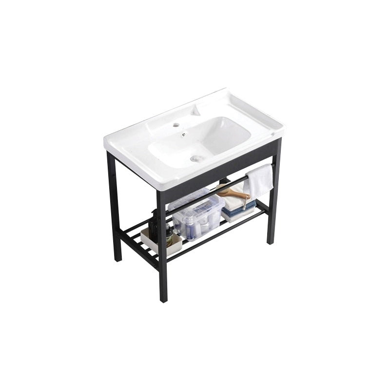 Freestanding Bathroom Vanity Modern Faucet Included Bathroom Sink Vanity Bathroom Vanity Clearhalo 'Bathroom Remodel & Bathroom Fixtures' 'Bathroom Vanities' 'bathroom_vanities' 'Home Improvement' 'home_improvement' 'home_improvement_bathroom_vanities' 7444201