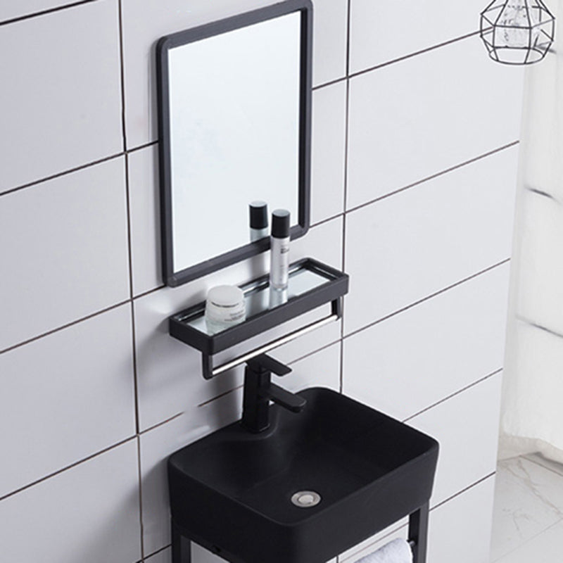 Modern Bathroom Sink Vanity Freestanding Single-Sink Bathroom Vanity Clearhalo 'Bathroom Remodel & Bathroom Fixtures' 'Bathroom Vanities' 'bathroom_vanities' 'Home Improvement' 'home_improvement' 'home_improvement_bathroom_vanities' 7444228