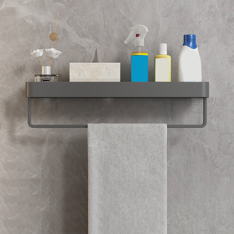 Minimalist Matte Metal Bathroom Accessory Set Modern Bath Shelf 20" Towel Bar Included 1 Piece Clearhalo 'Bathroom Hardware Sets' 'Bathroom Hardware' 'Bathroom Remodel & Bathroom Fixtures' 'bathroom_hardware_sets' 'Home Improvement' 'home_improvement' 'home_improvement_bathroom_hardware_sets' 7444581