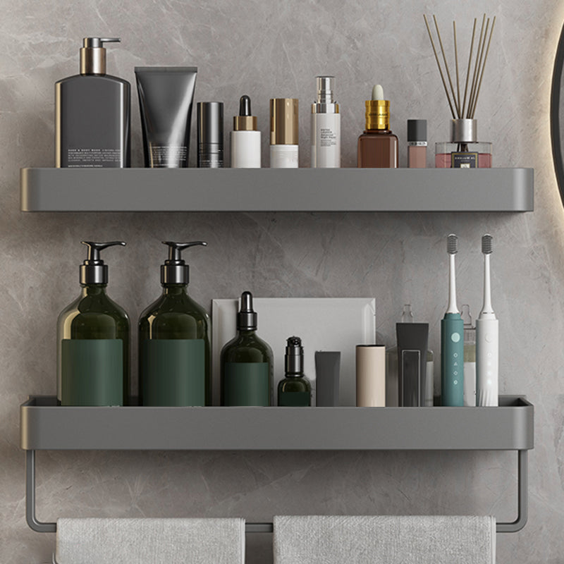 Minimalist Matte Metal Bathroom Accessory Set Modern Bath Shelf 20" Towel Bar Included 2 Piece Set Clearhalo 'Bathroom Hardware Sets' 'Bathroom Hardware' 'Bathroom Remodel & Bathroom Fixtures' 'bathroom_hardware_sets' 'Home Improvement' 'home_improvement' 'home_improvement_bathroom_hardware_sets' 7444587