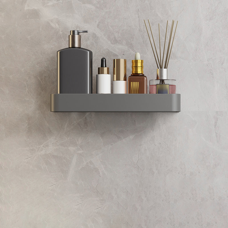 Minimalist Matte Metal Bathroom Accessory Set Modern Bath Shelf 12" Towel Bar Not Included 1 Piece Clearhalo 'Bathroom Hardware Sets' 'Bathroom Hardware' 'Bathroom Remodel & Bathroom Fixtures' 'bathroom_hardware_sets' 'Home Improvement' 'home_improvement' 'home_improvement_bathroom_hardware_sets' 7444591