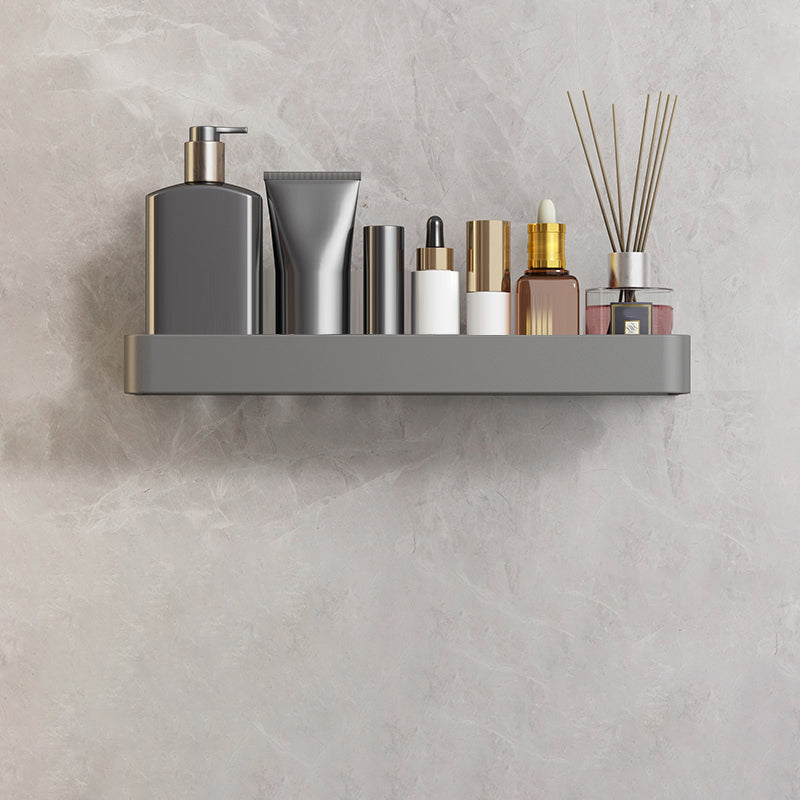 Minimalist Matte Metal Bathroom Accessory Set Modern Bath Shelf 16" Towel Bar Not Included 1 Piece Clearhalo 'Bathroom Hardware Sets' 'Bathroom Hardware' 'Bathroom Remodel & Bathroom Fixtures' 'bathroom_hardware_sets' 'Home Improvement' 'home_improvement' 'home_improvement_bathroom_hardware_sets' 7444593