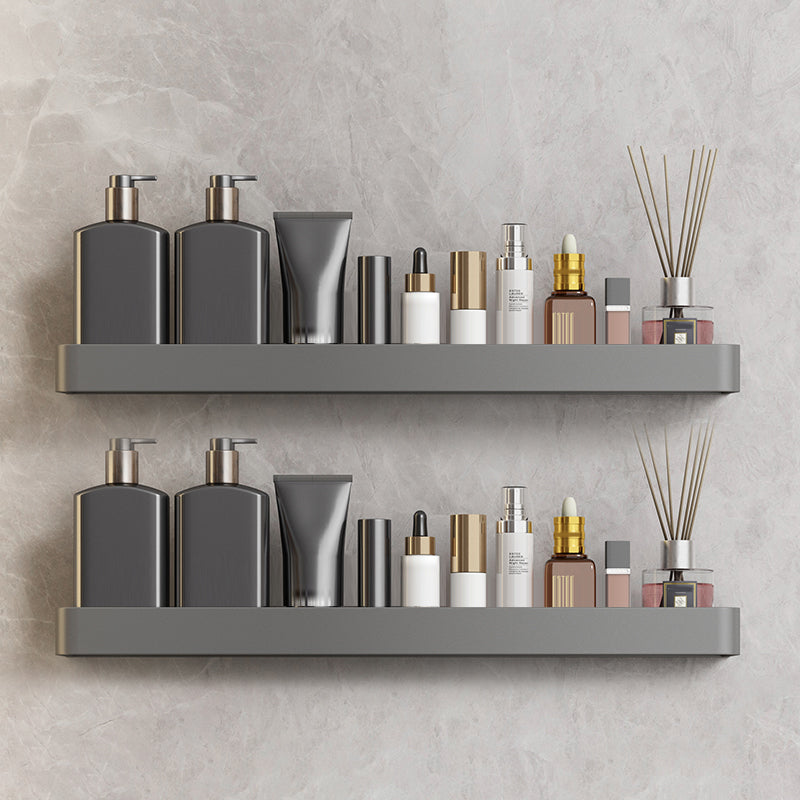 Minimalist Matte Metal Bathroom Accessory Set Modern Bath Shelf 23.5" Towel Bar Not Included 2 Piece Set Clearhalo 'Bathroom Hardware Sets' 'Bathroom Hardware' 'Bathroom Remodel & Bathroom Fixtures' 'bathroom_hardware_sets' 'Home Improvement' 'home_improvement' 'home_improvement_bathroom_hardware_sets' 7444598