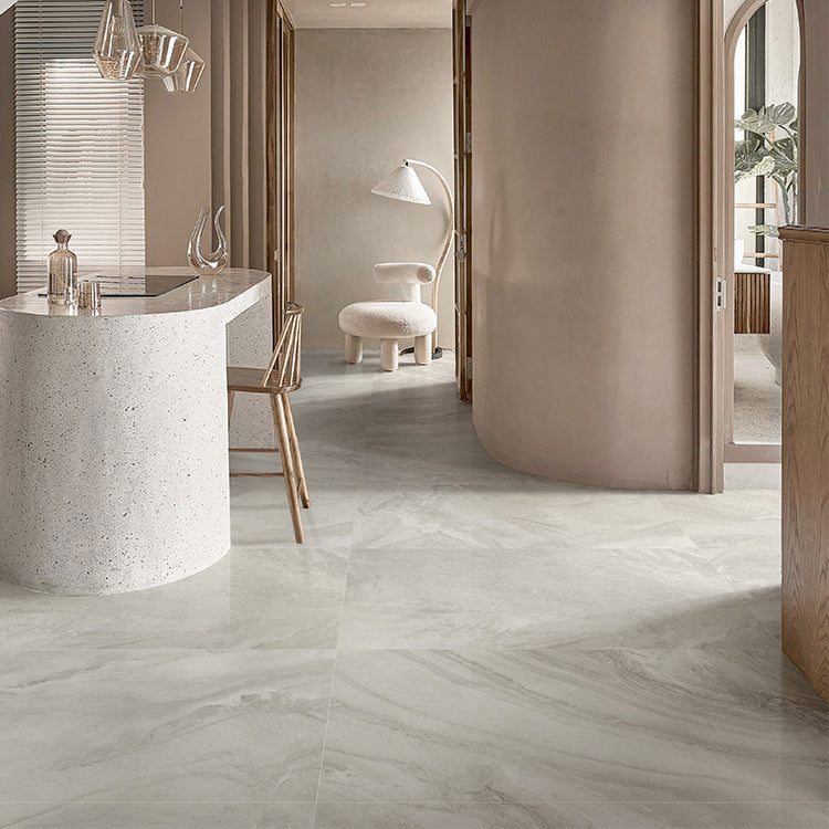 Marble Texture Floor Tile Straight Edge Rectangle Waterproof Floor Tile Light Gray 26 Pieces Clearhalo 'Floor Tiles & Wall Tiles' 'floor_tiles_wall_tiles' 'Flooring 'Home Improvement' 'home_improvement' 'home_improvement_floor_tiles_wall_tiles' Walls and Ceiling' 7451878