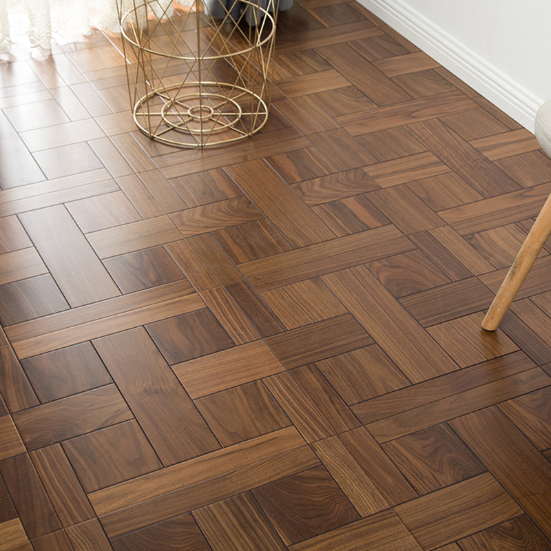 Brown Wood Laminate Flooring Scratch Resistance Smooth Laminate Plank Flooring Dark Brown Clearhalo 'Flooring 'Home Improvement' 'home_improvement' 'home_improvement_laminate_flooring' 'Laminate Flooring' 'laminate_flooring' Walls and Ceiling' 7452111