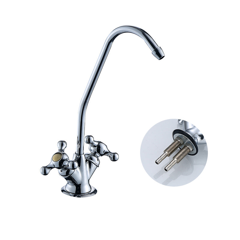 Kitchen Filtered Faucet Copper Gooseneck Kitchen Filtered Faucet Clearhalo 'Home Improvement' 'home_improvement' 'home_improvement_kitchen_faucets' 'Kitchen Faucets' 'Kitchen Remodel & Kitchen Fixtures' 'Kitchen Sinks & Faucet Components' 'kitchen_faucets' 7453788