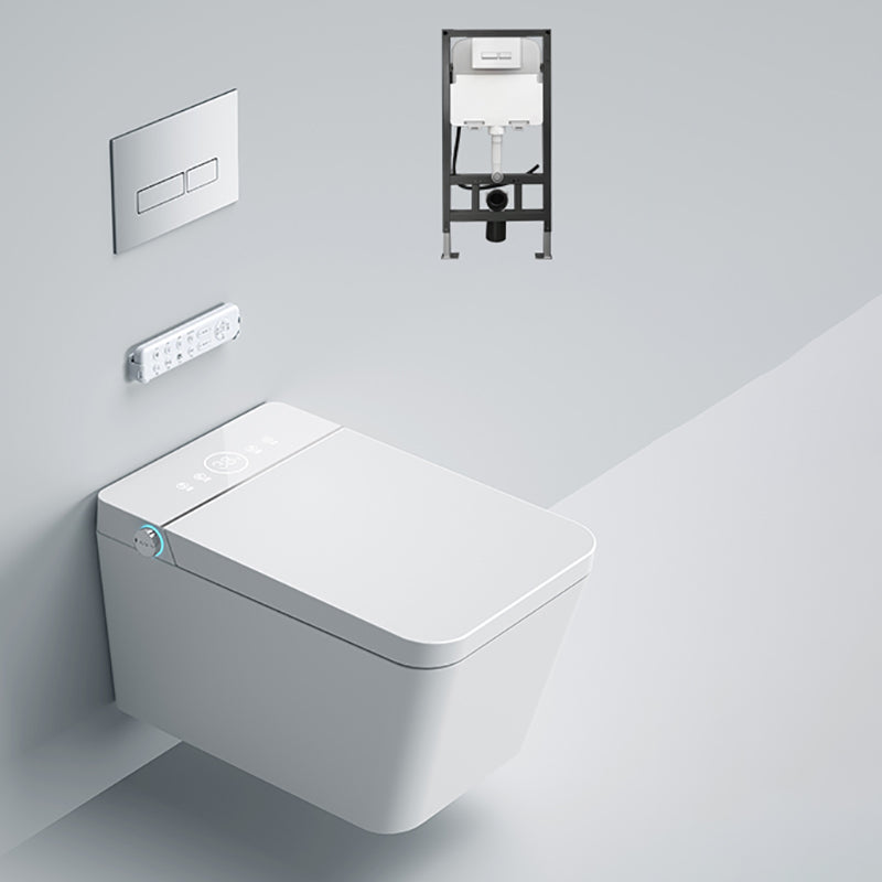 Antimicrobial Wall Mounted Bidet Smart Bidet with Heated Seat Toilet with Water Tank White Clearhalo 'Bathroom Remodel & Bathroom Fixtures' 'Bidets' 'Home Improvement' 'home_improvement' 'home_improvement_bidets' 'Toilets & Bidets' 7453943