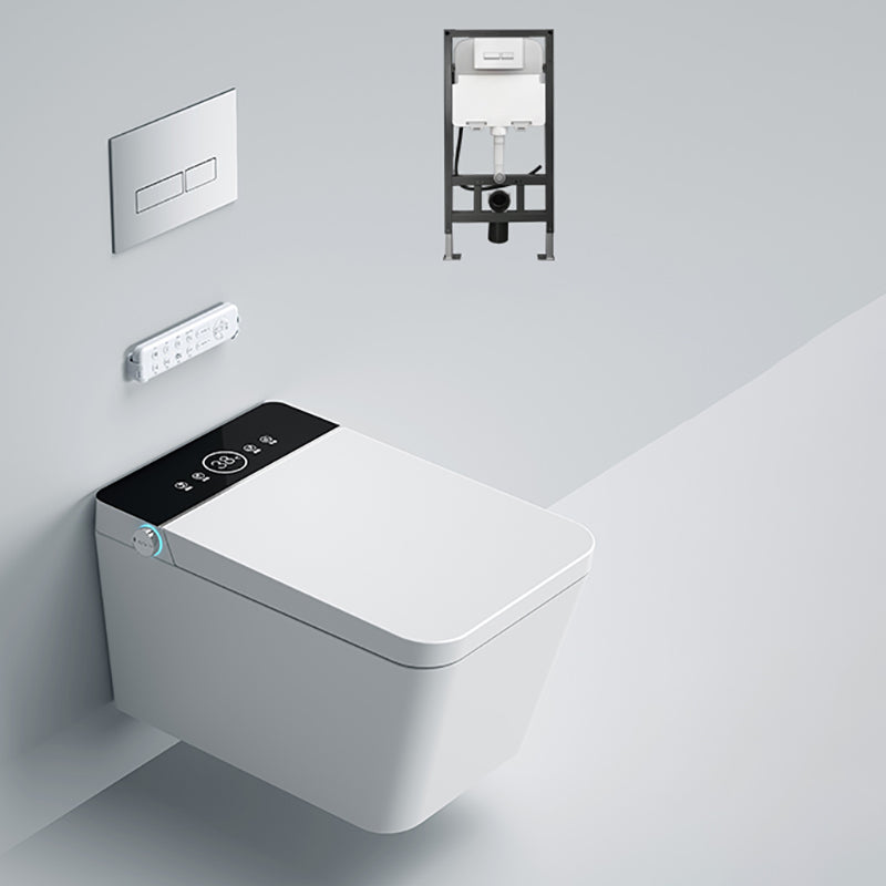 Antimicrobial Wall Mounted Bidet Smart Bidet with Heated Seat Toilet with Water Tank White/ Black Clearhalo 'Bathroom Remodel & Bathroom Fixtures' 'Bidets' 'Home Improvement' 'home_improvement' 'home_improvement_bidets' 'Toilets & Bidets' 7453944