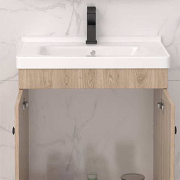 Modern Wood Bathroom Vanity Set Freestanding Single-Sink Bathroom Sink Vanity Clearhalo 'Bathroom Remodel & Bathroom Fixtures' 'Bathroom Vanities' 'bathroom_vanities' 'Home Improvement' 'home_improvement' 'home_improvement_bathroom_vanities' 7454769