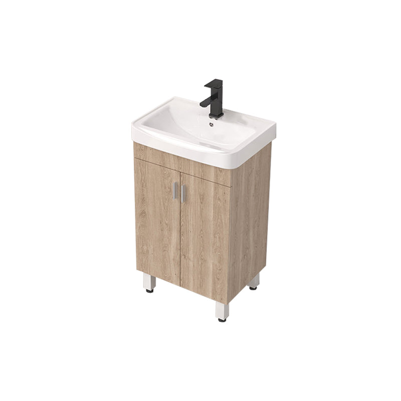 Modern Wood Bathroom Vanity Set Freestanding Single-Sink Bathroom Sink Vanity Vanity & Faucet 20"L x 14"W x 33"H Clearhalo 'Bathroom Remodel & Bathroom Fixtures' 'Bathroom Vanities' 'bathroom_vanities' 'Home Improvement' 'home_improvement' 'home_improvement_bathroom_vanities' 7454781