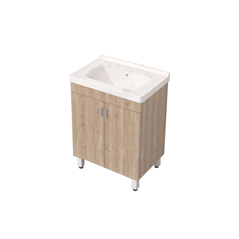 Modern Wood Bathroom Vanity Set Freestanding Single-Sink Bathroom Sink Vanity Bathroom Vanity 24"L x 16"W x 32"H Clearhalo 'Bathroom Remodel & Bathroom Fixtures' 'Bathroom Vanities' 'bathroom_vanities' 'Home Improvement' 'home_improvement' 'home_improvement_bathroom_vanities' 7454789