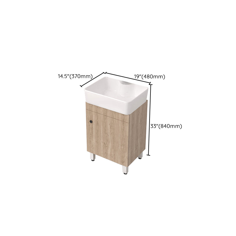 Modern Wood Bathroom Vanity Set Freestanding Single-Sink Bathroom Sink Vanity Clearhalo 'Bathroom Remodel & Bathroom Fixtures' 'Bathroom Vanities' 'bathroom_vanities' 'Home Improvement' 'home_improvement' 'home_improvement_bathroom_vanities' 7454792