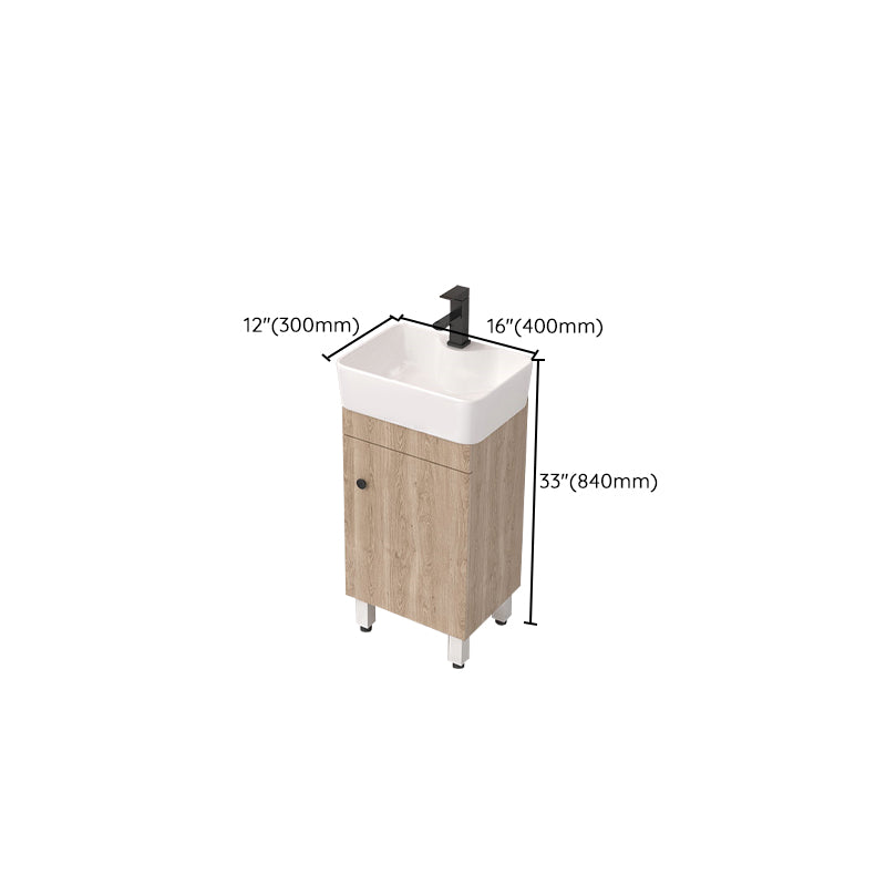 Modern Wood Bathroom Vanity Set Freestanding Single-Sink Bathroom Sink Vanity Clearhalo 'Bathroom Remodel & Bathroom Fixtures' 'Bathroom Vanities' 'bathroom_vanities' 'Home Improvement' 'home_improvement' 'home_improvement_bathroom_vanities' 7454796