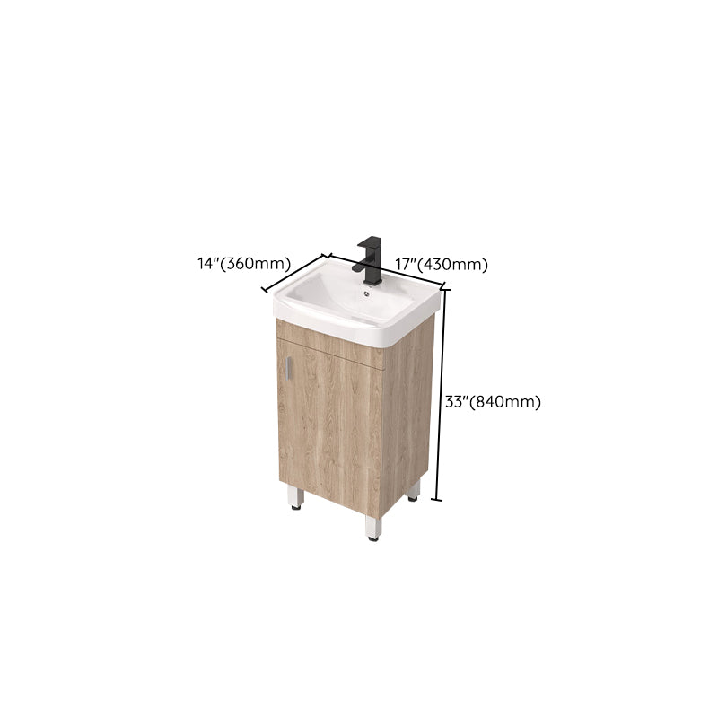 Modern Wood Bathroom Vanity Set Freestanding Single-Sink Bathroom Sink Vanity Clearhalo 'Bathroom Remodel & Bathroom Fixtures' 'Bathroom Vanities' 'bathroom_vanities' 'Home Improvement' 'home_improvement' 'home_improvement_bathroom_vanities' 7454797