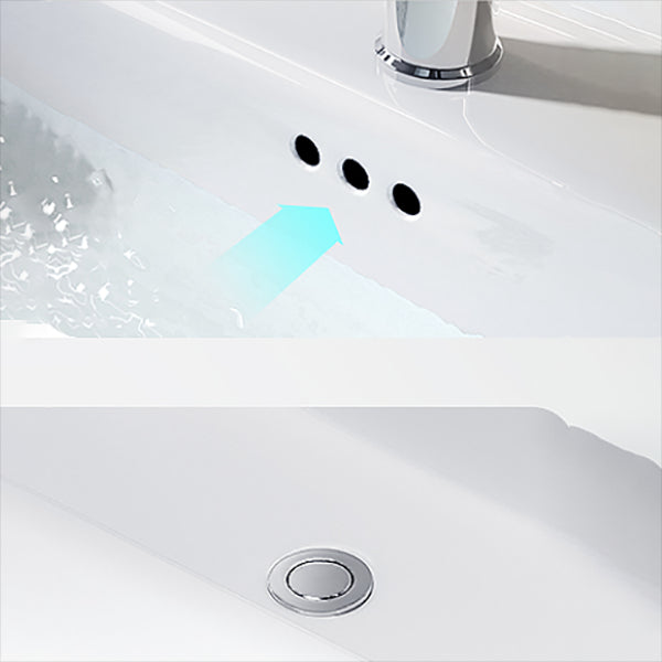 Modern Vanity Rectangular Dark Gray Single Ceramic Top Sink Vanity Clearhalo 'Bathroom Remodel & Bathroom Fixtures' 'Bathroom Vanities' 'bathroom_vanities' 'Home Improvement' 'home_improvement' 'home_improvement_bathroom_vanities' 7462813