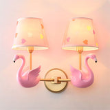 Modern Coolie Shade Wall Light Single Head Candy Colored Wall Lamp with Animal for Baby Room Clearhalo 'Wall Lamps & Sconces' 'Wall Lights' Lighting' 74632