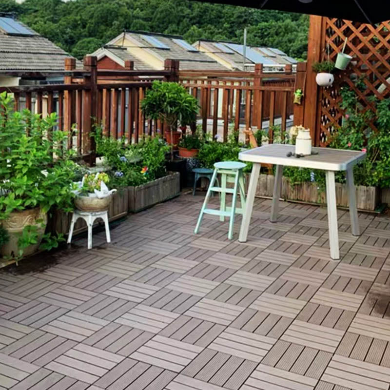 Classical Wooden Flooring Tiles Interlocking Garden Patio Flooring Tiles Clearhalo 'Home Improvement' 'home_improvement' 'home_improvement_outdoor_deck_tiles_planks' 'Outdoor Deck Tiles & Planks' 'Outdoor Flooring & Tile' 'Outdoor Remodel' 'outdoor_deck_tiles_planks' 7464987