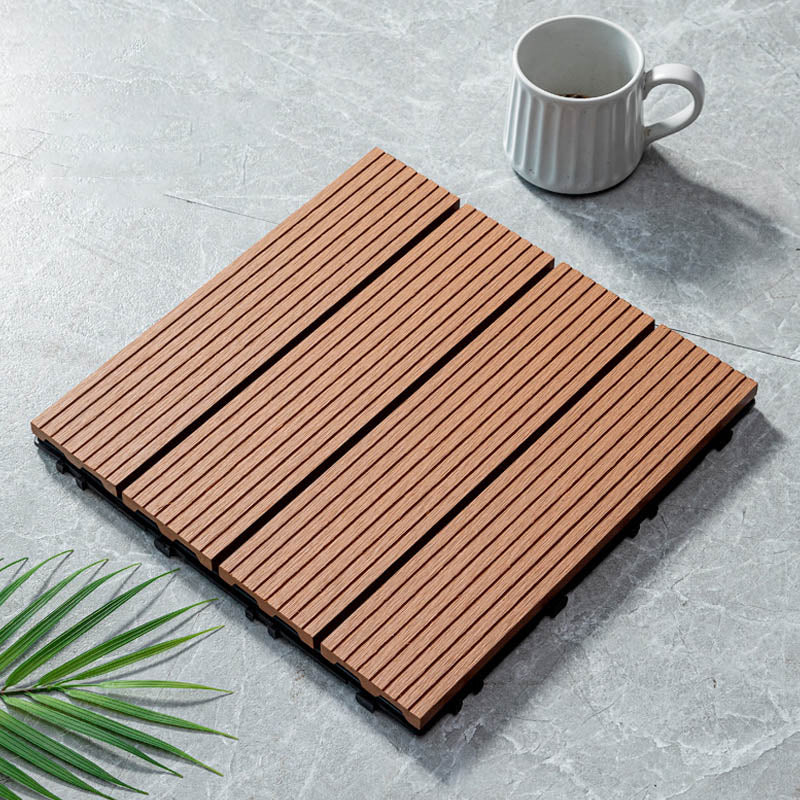 Classical Wooden Flooring Tiles Interlocking Garden Patio Flooring Tiles Light Brown Straight Grain Clearhalo 'Home Improvement' 'home_improvement' 'home_improvement_outdoor_deck_tiles_planks' 'Outdoor Deck Tiles & Planks' 'Outdoor Flooring & Tile' 'Outdoor Remodel' 'outdoor_deck_tiles_planks' 7464998