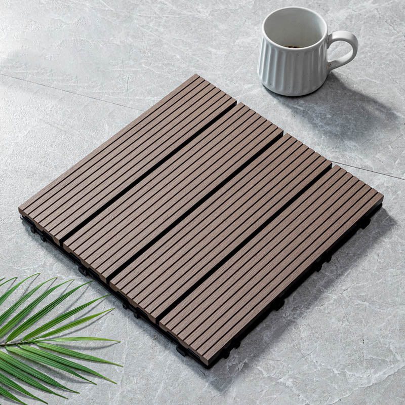 Classical Wooden Flooring Tiles Interlocking Garden Patio Flooring Tiles Coffee Straight Grain Clearhalo 'Home Improvement' 'home_improvement' 'home_improvement_outdoor_deck_tiles_planks' 'Outdoor Deck Tiles & Planks' 'Outdoor Flooring & Tile' 'Outdoor Remodel' 'outdoor_deck_tiles_planks' 7465005