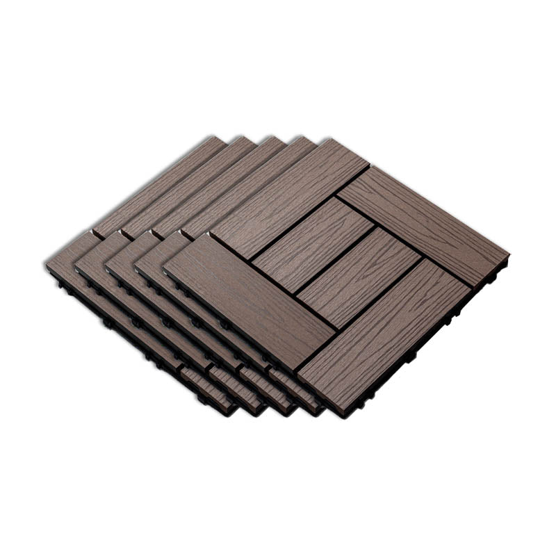 Classical Wooden Flooring Tiles Interlocking Garden Patio Flooring Tiles Dark Coffee Transformation Clearhalo 'Home Improvement' 'home_improvement' 'home_improvement_outdoor_deck_tiles_planks' 'Outdoor Deck Tiles & Planks' 'Outdoor Flooring & Tile' 'Outdoor Remodel' 'outdoor_deck_tiles_planks' 7465012