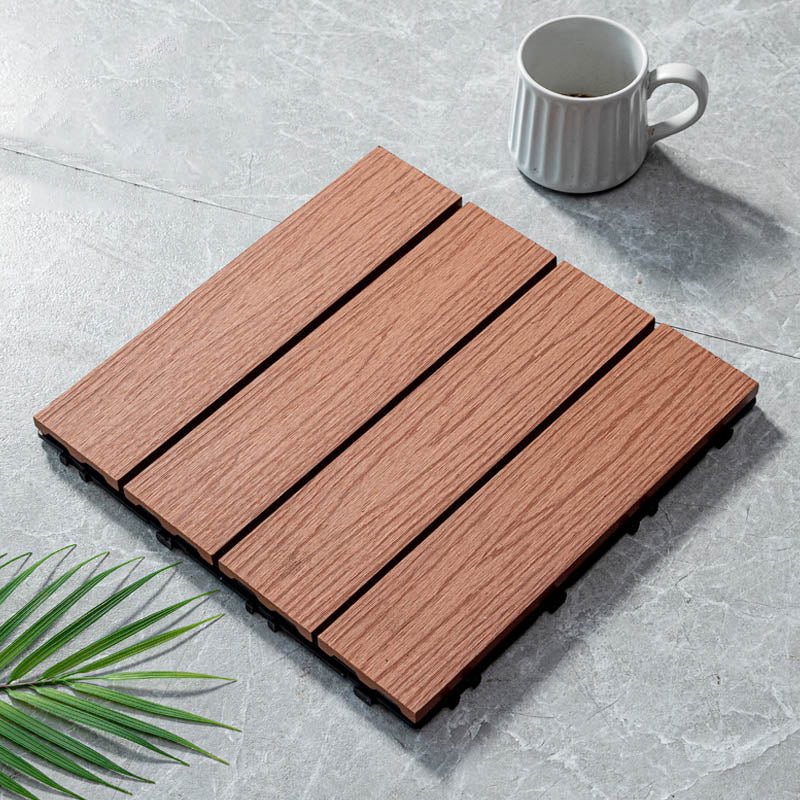 Classical Wooden Flooring Tiles Interlocking Garden Patio Flooring Tiles Rosewood Straight Grain Clearhalo 'Home Improvement' 'home_improvement' 'home_improvement_outdoor_deck_tiles_planks' 'Outdoor Deck Tiles & Planks' 'Outdoor Flooring & Tile' 'Outdoor Remodel' 'outdoor_deck_tiles_planks' 7465013