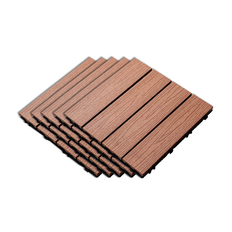 Classical Wooden Flooring Tiles Interlocking Garden Patio Flooring Tiles Rosewood Straight Grain Clearhalo 'Home Improvement' 'home_improvement' 'home_improvement_outdoor_deck_tiles_planks' 'Outdoor Deck Tiles & Planks' 'Outdoor Flooring & Tile' 'Outdoor Remodel' 'outdoor_deck_tiles_planks' 7465014