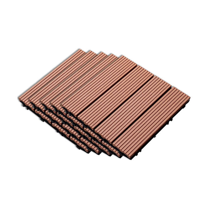 Classical Wooden Flooring Tiles Interlocking Garden Patio Flooring Tiles Red Brown Straight Grain Clearhalo 'Home Improvement' 'home_improvement' 'home_improvement_outdoor_deck_tiles_planks' 'Outdoor Deck Tiles & Planks' 'Outdoor Flooring & Tile' 'Outdoor Remodel' 'outdoor_deck_tiles_planks' 7465018