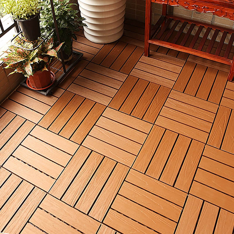 Classical Wood Outdoor Flooring Interlocking Patio Flooring Tiles Clearhalo 'Home Improvement' 'home_improvement' 'home_improvement_outdoor_deck_tiles_planks' 'Outdoor Deck Tiles & Planks' 'Outdoor Flooring & Tile' 'Outdoor Remodel' 'outdoor_deck_tiles_planks' 7465057