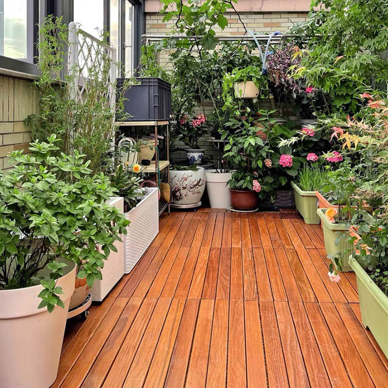 Basic Wood Flooring Tiles Interlocking Outdoor Patio Flooring Tiles Clearhalo 'Home Improvement' 'home_improvement' 'home_improvement_outdoor_deck_tiles_planks' 'Outdoor Deck Tiles & Planks' 'Outdoor Flooring & Tile' 'Outdoor Remodel' 'outdoor_deck_tiles_planks' 7465091