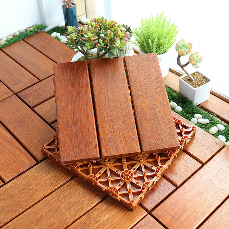 Classic Wood Deck Tiles Interlocking Composite Patio Flooring Tiles Clearhalo 'Home Improvement' 'home_improvement' 'home_improvement_outdoor_deck_tiles_planks' 'Outdoor Deck Tiles & Planks' 'Outdoor Flooring & Tile' 'Outdoor Remodel' 'outdoor_deck_tiles_planks' 7465207