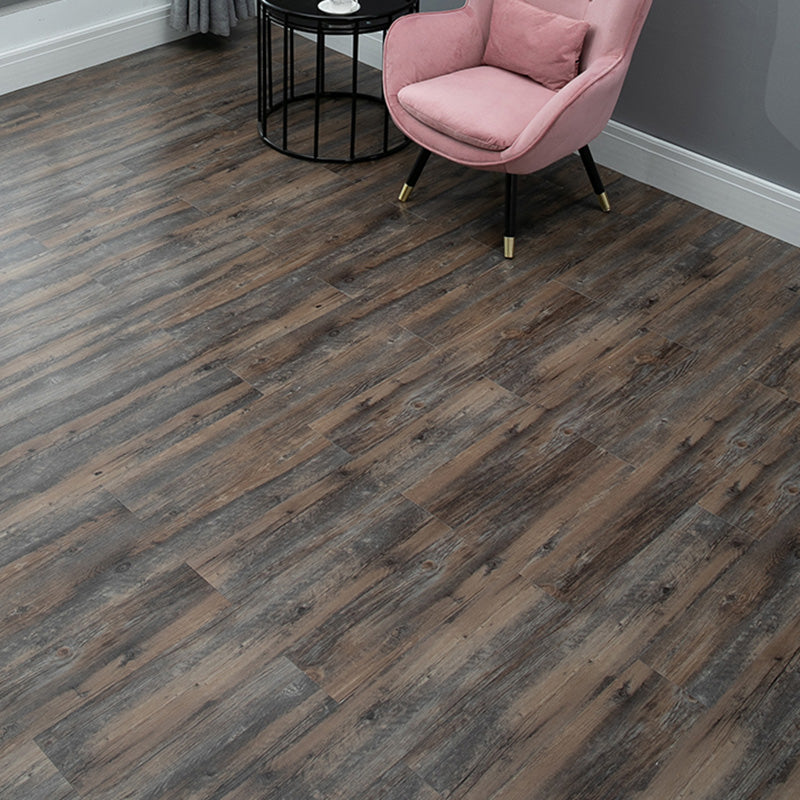 Plastic Flooring Waterproof Slip Resistant Stain Resistant Self-adhesive Wooden Floor Dark Brown Clearhalo 'Flooring 'Home Improvement' 'home_improvement' 'home_improvement_vinyl_flooring' 'Vinyl Flooring' 'vinyl_flooring' Walls and Ceiling' 7467084