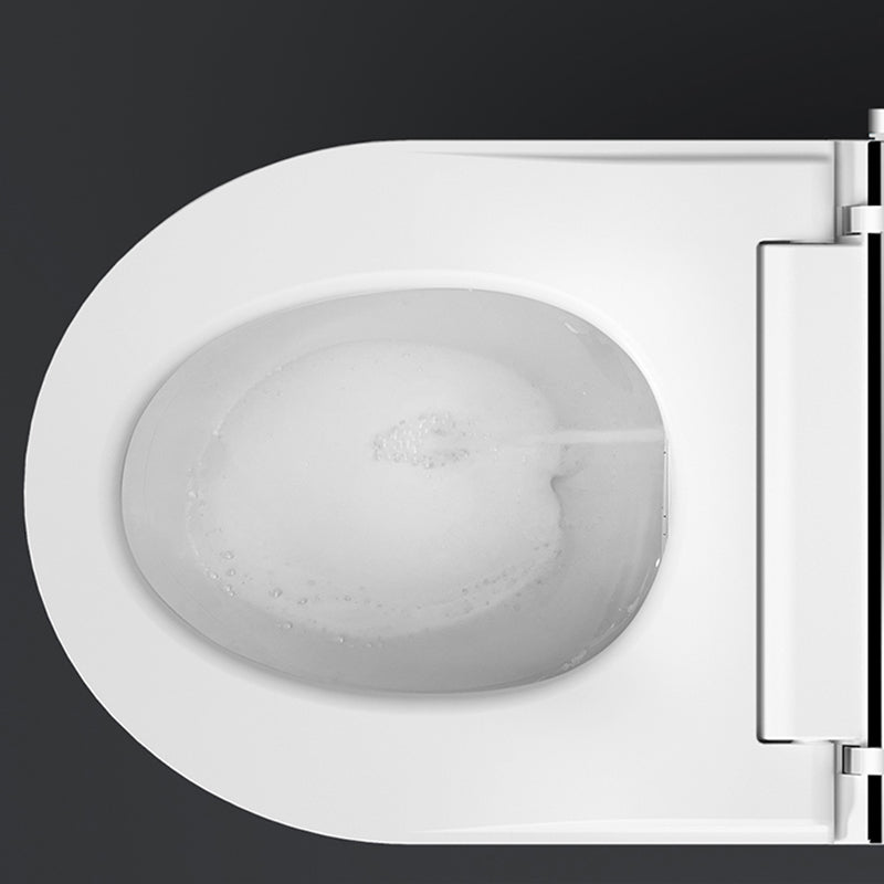Elongated Wall Hung Toilet Set in White Smart Bidet With Warm Air Dryer Clearhalo 'Bathroom Remodel & Bathroom Fixtures' 'Bidets' 'Home Improvement' 'home_improvement' 'home_improvement_bidets' 'Toilets & Bidets' 7470041