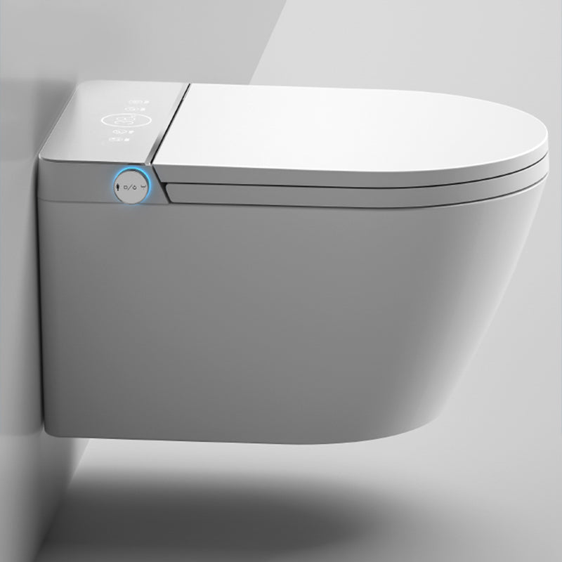 Elongated Wall Mounted Bidet in White Smart Bidet with Heated Seat Clearhalo 'Bathroom Remodel & Bathroom Fixtures' 'Bidets' 'Home Improvement' 'home_improvement' 'home_improvement_bidets' 'Toilets & Bidets' 7470048
