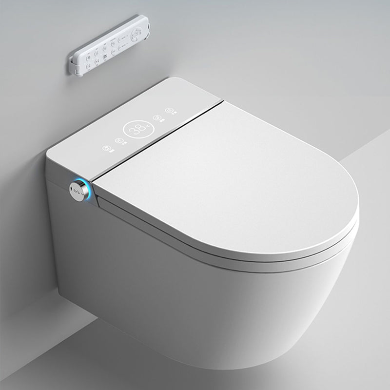 Elongated Wall Mounted Bidet in White Smart Bidet with Heated Seat Clearhalo 'Bathroom Remodel & Bathroom Fixtures' 'Bidets' 'Home Improvement' 'home_improvement' 'home_improvement_bidets' 'Toilets & Bidets' 7470049