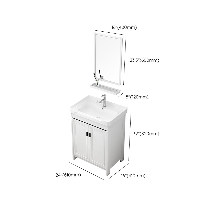 Modern Bathroom Sink Vanity Freestanding Single-Sink Bathroom Vanity Set Clearhalo 'Bathroom Remodel & Bathroom Fixtures' 'Bathroom Vanities' 'bathroom_vanities' 'Home Improvement' 'home_improvement' 'home_improvement_bathroom_vanities' 7470782