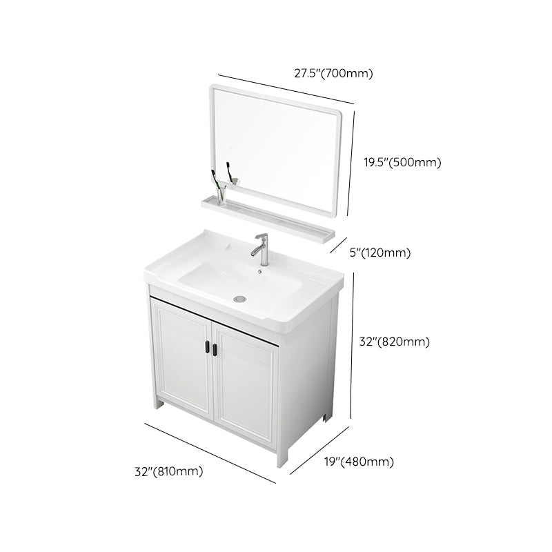 Modern Bathroom Sink Vanity Freestanding Single-Sink Bathroom Vanity Set Clearhalo 'Bathroom Remodel & Bathroom Fixtures' 'Bathroom Vanities' 'bathroom_vanities' 'Home Improvement' 'home_improvement' 'home_improvement_bathroom_vanities' 7470784