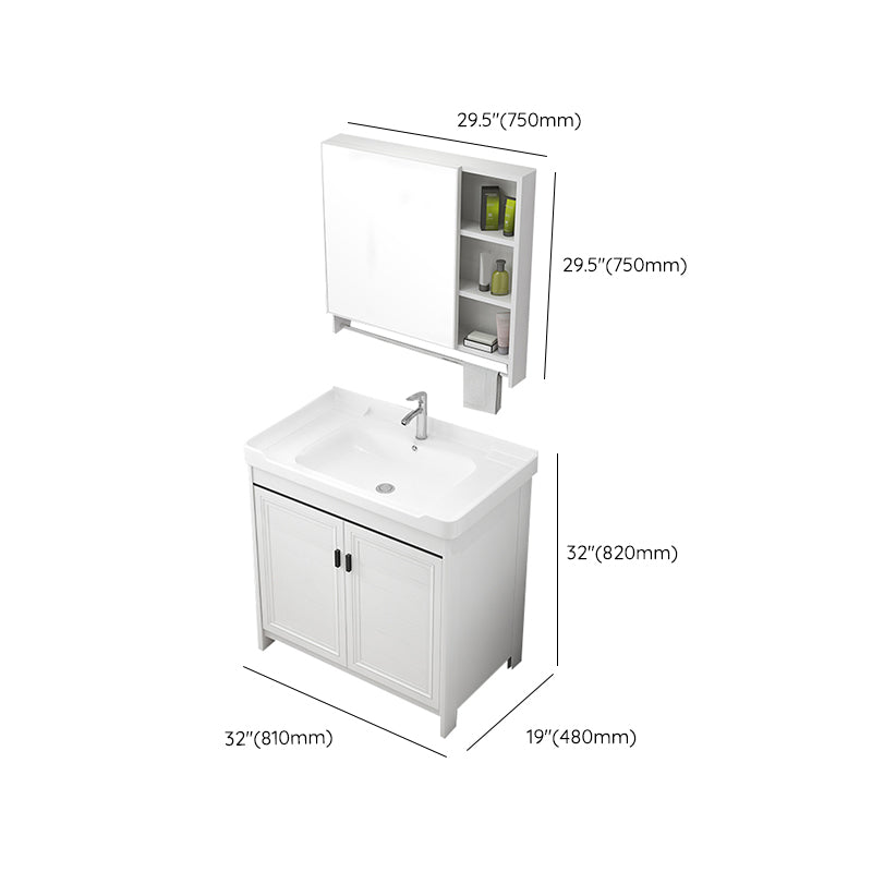 Modern Bathroom Sink Vanity Freestanding Single-Sink Bathroom Vanity Set Clearhalo 'Bathroom Remodel & Bathroom Fixtures' 'Bathroom Vanities' 'bathroom_vanities' 'Home Improvement' 'home_improvement' 'home_improvement_bathroom_vanities' 7470791