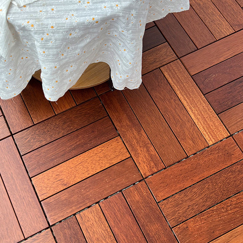 Wood Flooring Click-Locking 12" X 12" Square Hardwood Flooring Red Clearhalo 'Flooring 'Hardwood Flooring' 'hardwood_flooring' 'Home Improvement' 'home_improvement' 'home_improvement_hardwood_flooring' Walls and Ceiling' 7472163