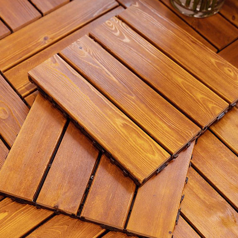 Wood Flooring Click-Locking 12" X 12" Square Hardwood Flooring Teak Clearhalo 'Flooring 'Hardwood Flooring' 'hardwood_flooring' 'Home Improvement' 'home_improvement' 'home_improvement_hardwood_flooring' Walls and Ceiling' 7472170