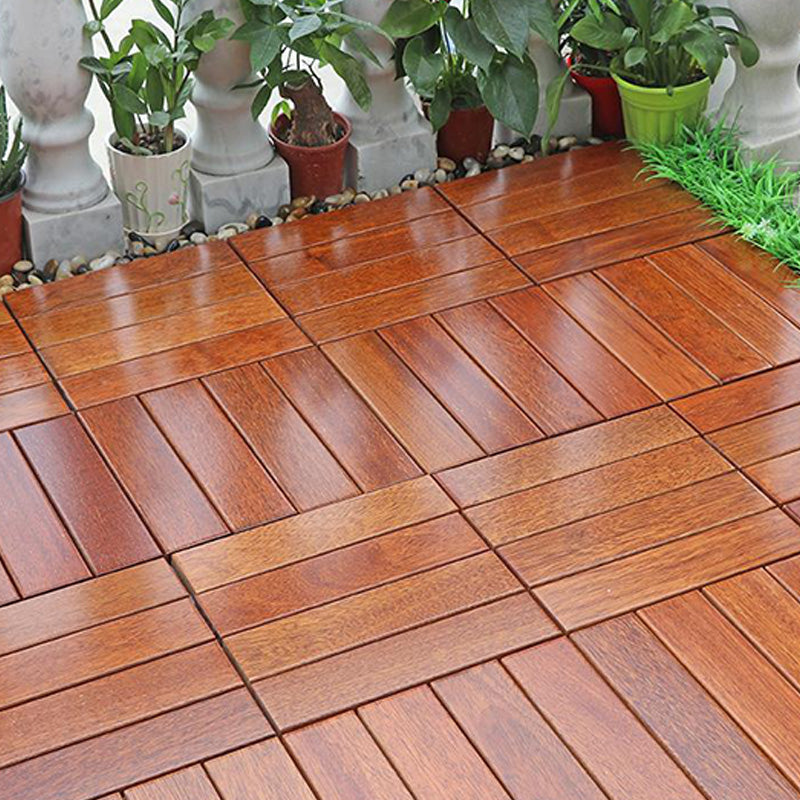 Wood Flooring Click-Locking 12" X 12" Square Hardwood Flooring Dark Wood Clearhalo 'Flooring 'Hardwood Flooring' 'hardwood_flooring' 'Home Improvement' 'home_improvement' 'home_improvement_hardwood_flooring' Walls and Ceiling' 7472174