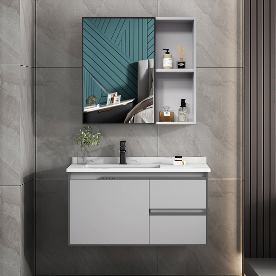 Wall Mount Bathroom Vanity Modern Faucet Included Bathroom Vanity Set Clearhalo 'Bathroom Remodel & Bathroom Fixtures' 'Bathroom Vanities' 'bathroom_vanities' 'Home Improvement' 'home_improvement' 'home_improvement_bathroom_vanities' 7476629