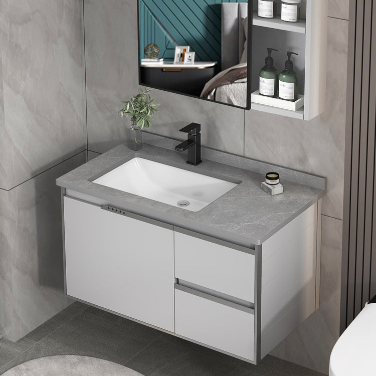 Wall Mount Bathroom Vanity Modern Faucet Included Bathroom Vanity Set Clearhalo 'Bathroom Remodel & Bathroom Fixtures' 'Bathroom Vanities' 'bathroom_vanities' 'Home Improvement' 'home_improvement' 'home_improvement_bathroom_vanities' 7476633